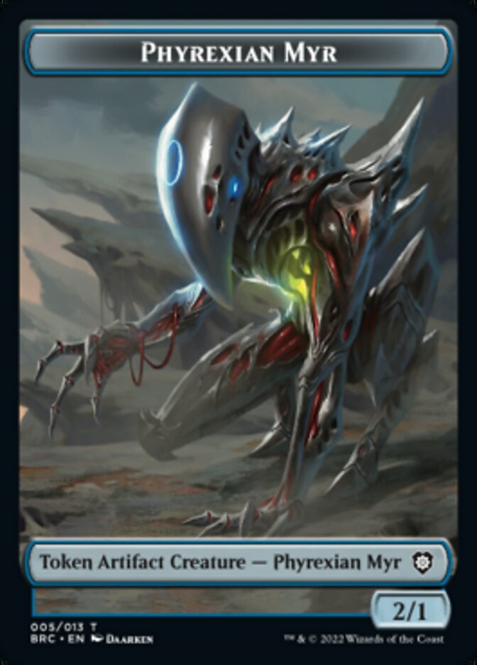 Construct (008) // Phyrexian Myr Double-Sided Token [The Brothers' War Commander Tokens] | Webway Games