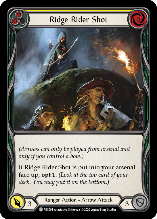 Ridge Rider Shot (Yellow) [ARC064] Unlimited Rainbow Foil | Webway Games