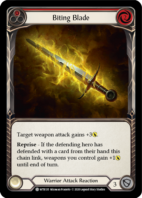 Biting Blade (Red) [U-WTR135] (Welcome to Rathe Unlimited)  Unlimited Rainbow Foil | Webway Games