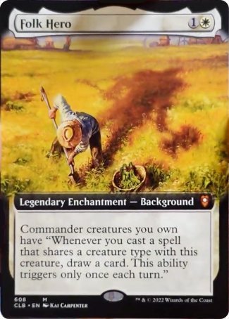Folk Hero (Extended Art) [Commander Legends: Battle for Baldur's Gate] | Webway Games