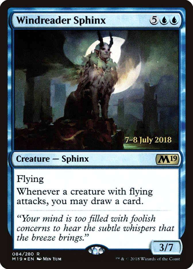 Windreader Sphinx  (Prerelease) [Core Set 2019 Prerelease Promos] | Webway Games