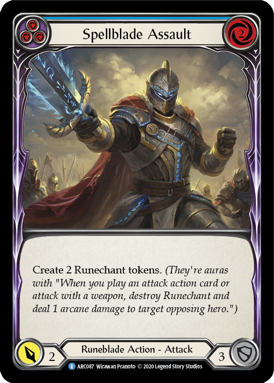 Spellblade Assault (Blue) [ARC087] Unlimited Rainbow Foil | Webway Games