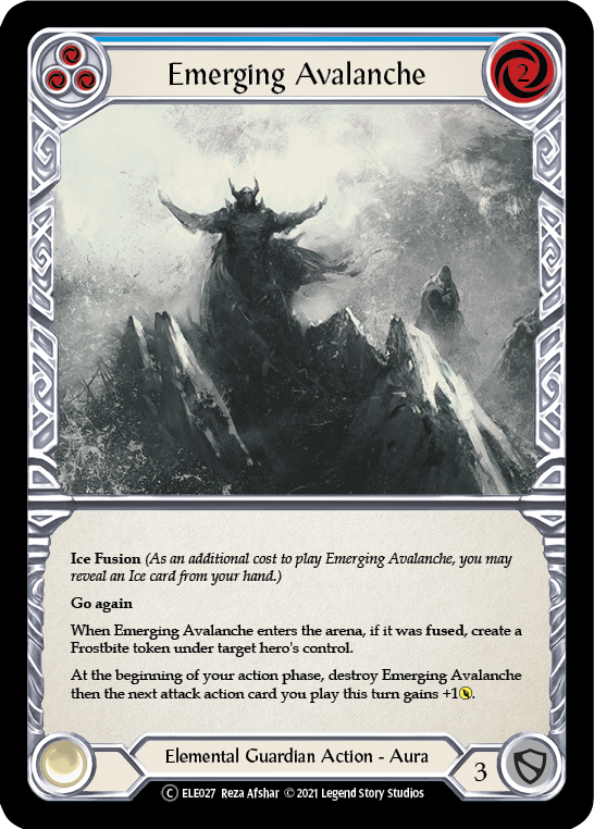 Emerging Avalanche (Blue) [U-ELE027] Unlimited Normal | Webway Games