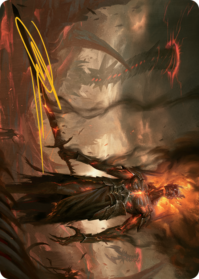 Ashen Reaper Art Card (Gold-Stamped Signature) [March of the Machine Art Series] | Webway Games