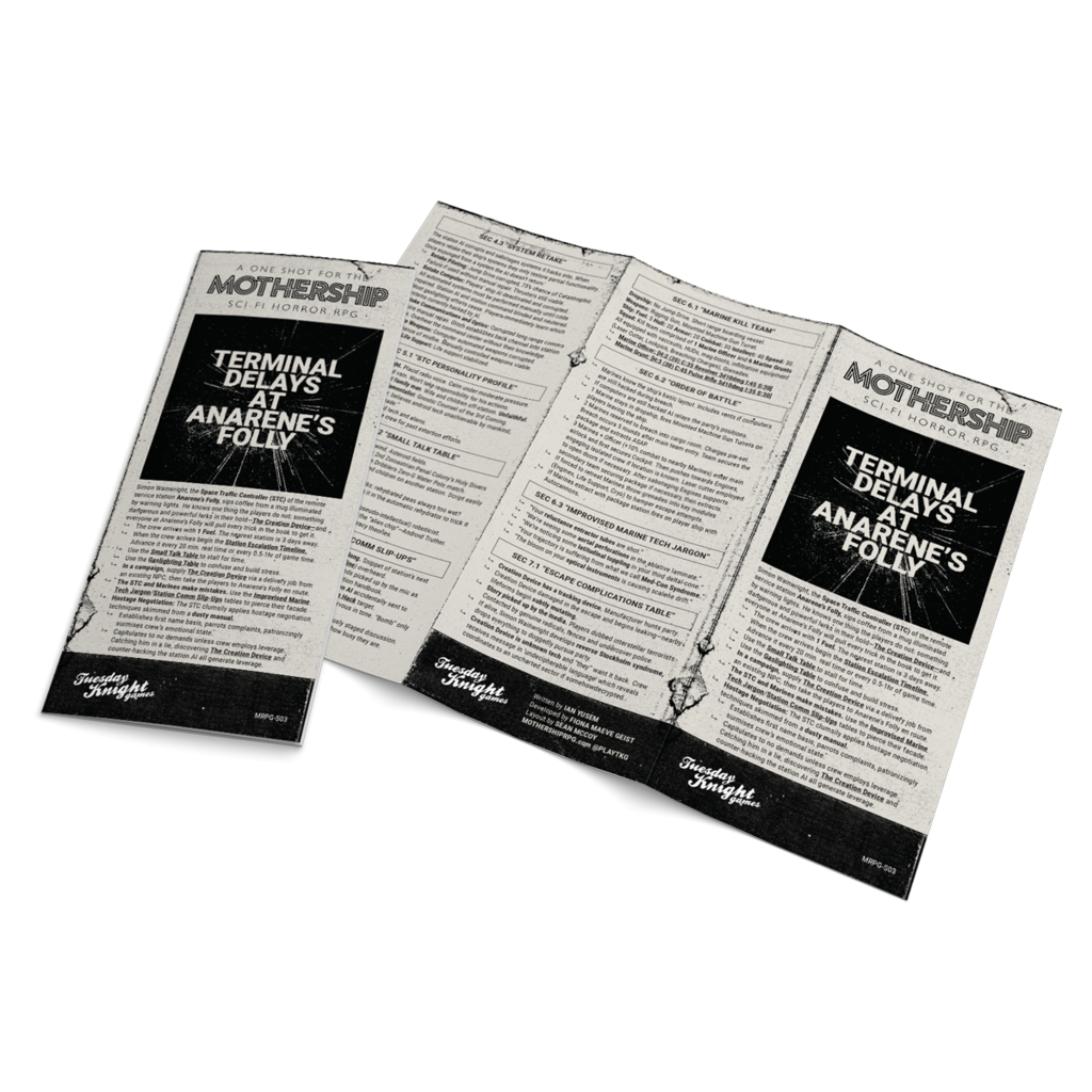 Mothership RPG Terminal Delays at Anarene's Folly | Webway Games