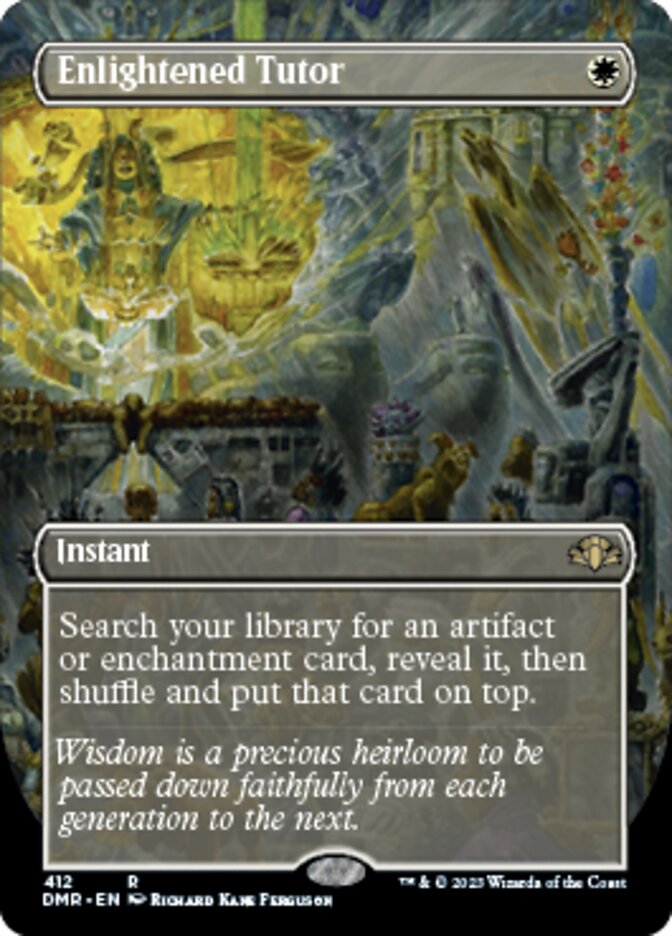 Enlightened Tutor (Borderless Alternate Art) [Dominaria Remastered] | Webway Games