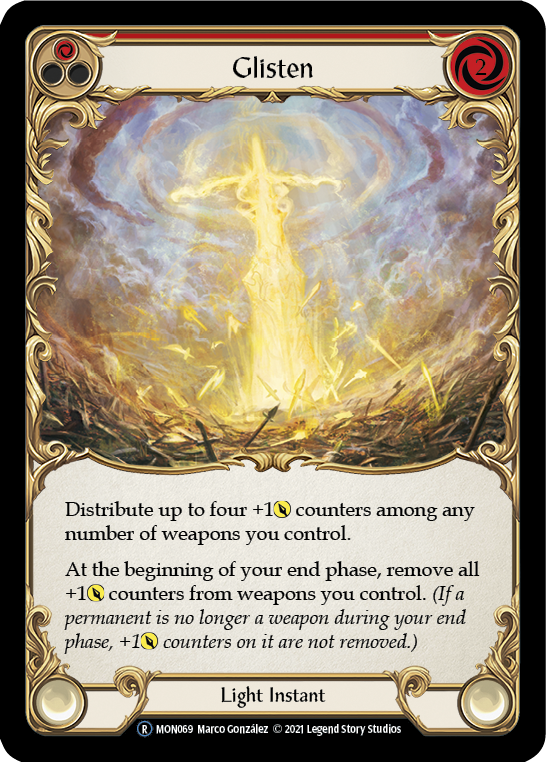 Glisten (Red) (Rainbow Foil) [U-MON069-RF] Unlimited Rainbow Foil | Webway Games