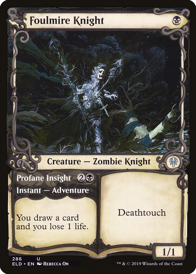 Foulmire Knight // Profane Insight (Showcase) [Throne of Eldraine] | Webway Games
