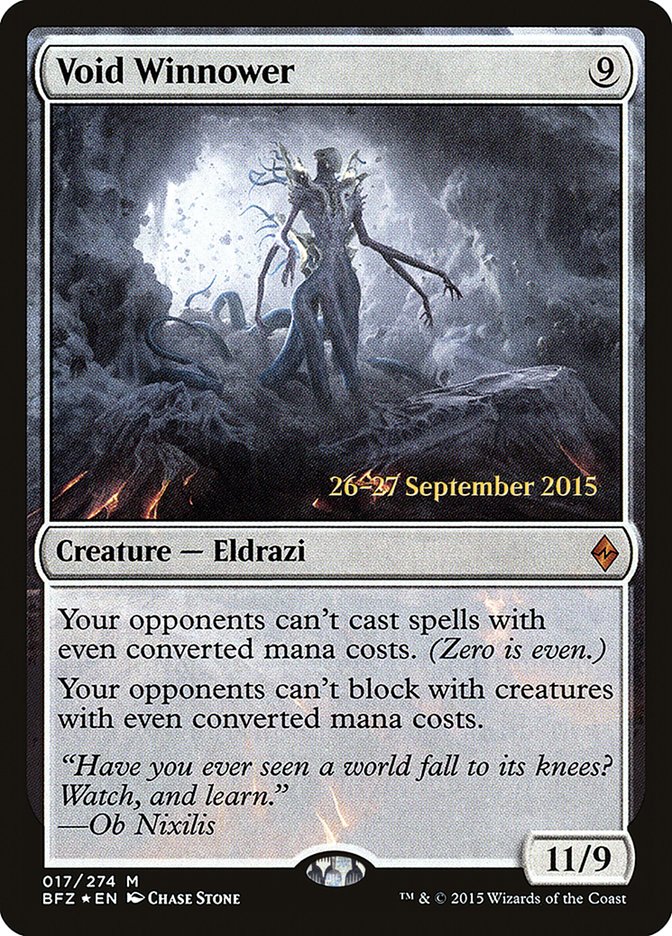 Void Winnower  (Prerelease) [Battle for Zendikar Prerelease Promos] | Webway Games