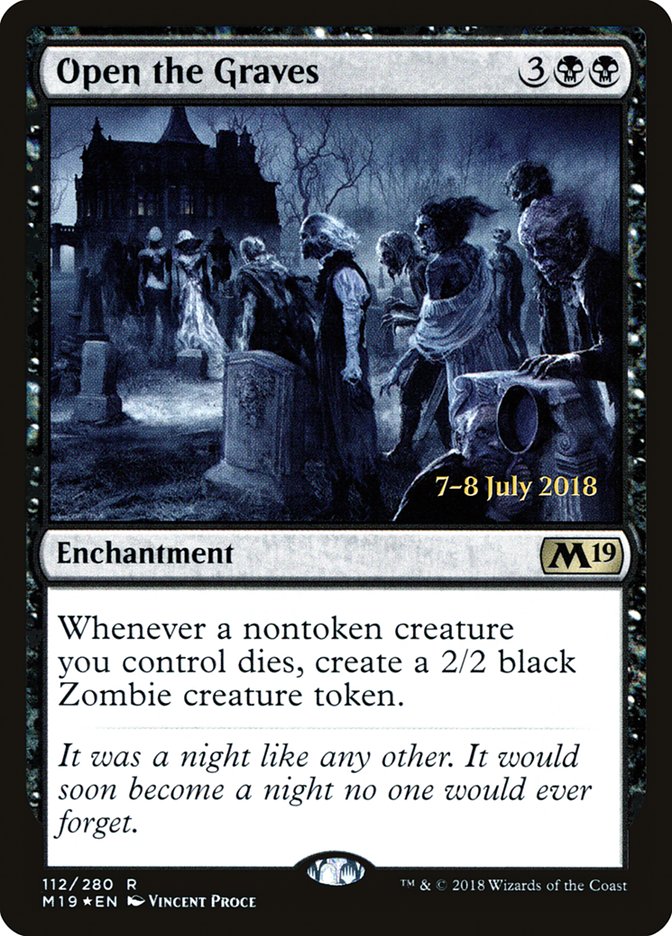 Open the Graves  (Prerelease) [Core Set 2019 Prerelease Promos] | Webway Games
