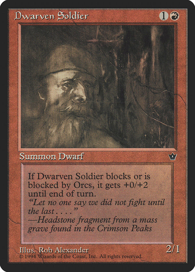 Dwarven Soldier (Rob Alexander) [Fallen Empires] | Webway Games