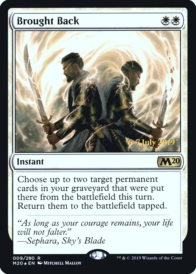 Brought Back  [Core Set 2020 Prerelease Promos] | Webway Games