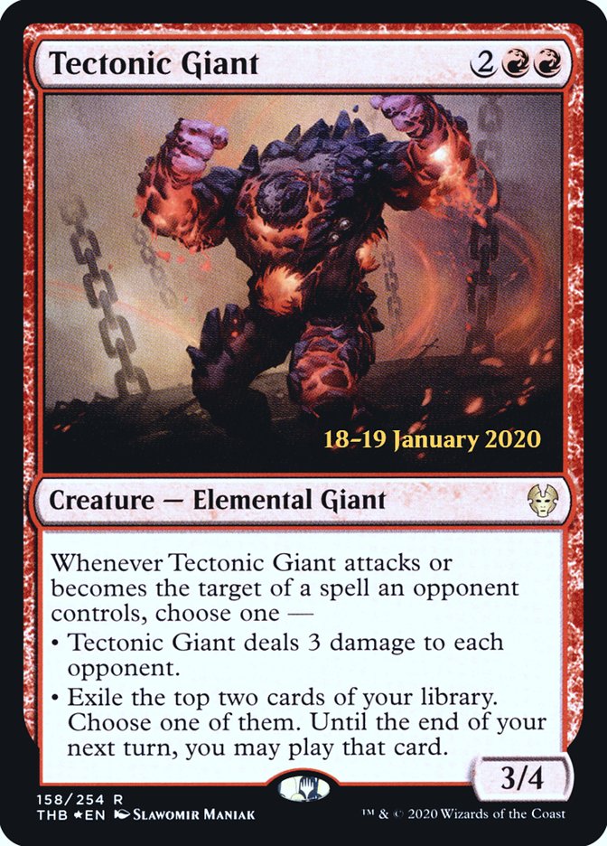 Tectonic Giant [Theros Beyond Death Prerelease Promos] | Webway Games