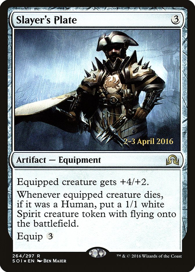 Slayer's Plate (Prerelease) [Shadows over Innistrad Prerelease Promos] | Webway Games