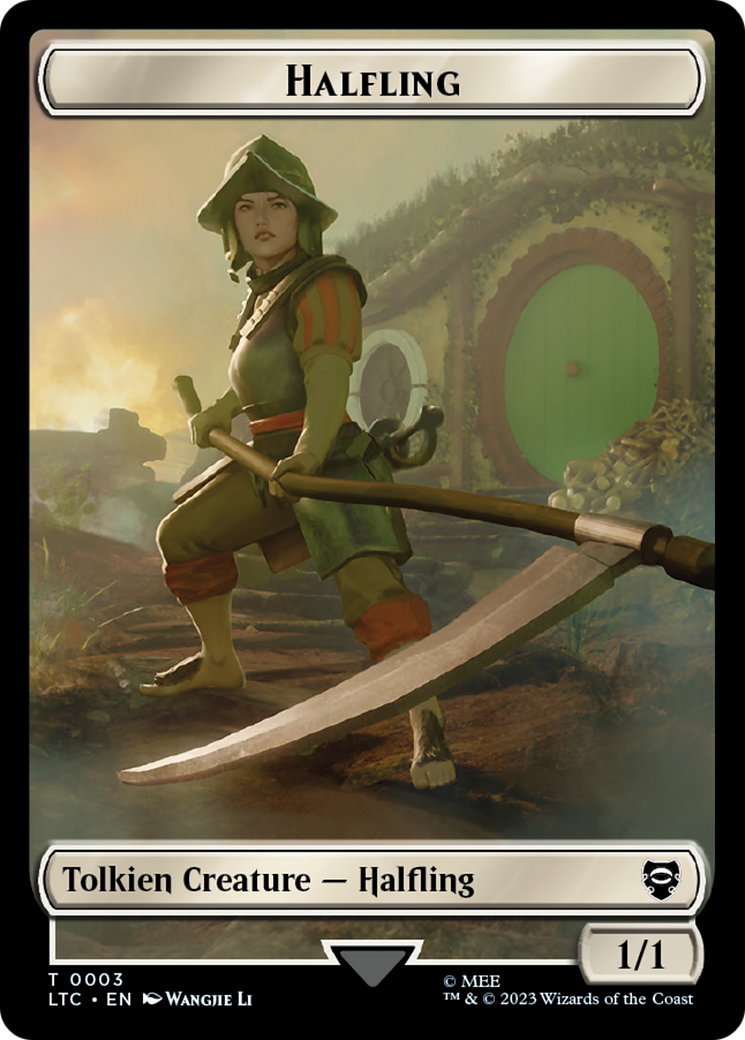 Halfling // Treasure Token [The Lord of the Rings: Tales of Middle-Earth Commander Tokens] | Webway Games