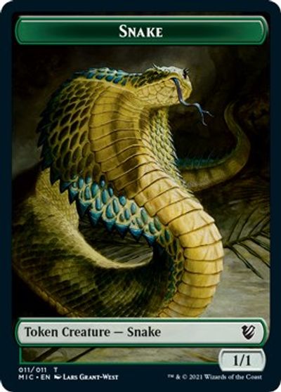 Spirit // Snake Double-sided Token [Innistrad: Midnight Hunt Commander] | Webway Games