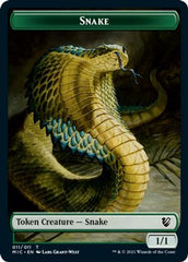 Spirit // Snake Double-sided Token [Innistrad: Midnight Hunt Commander] | Webway Games