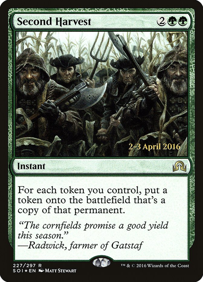 Second Harvest (Prerelease) [Shadows over Innistrad Prerelease Promos] | Webway Games
