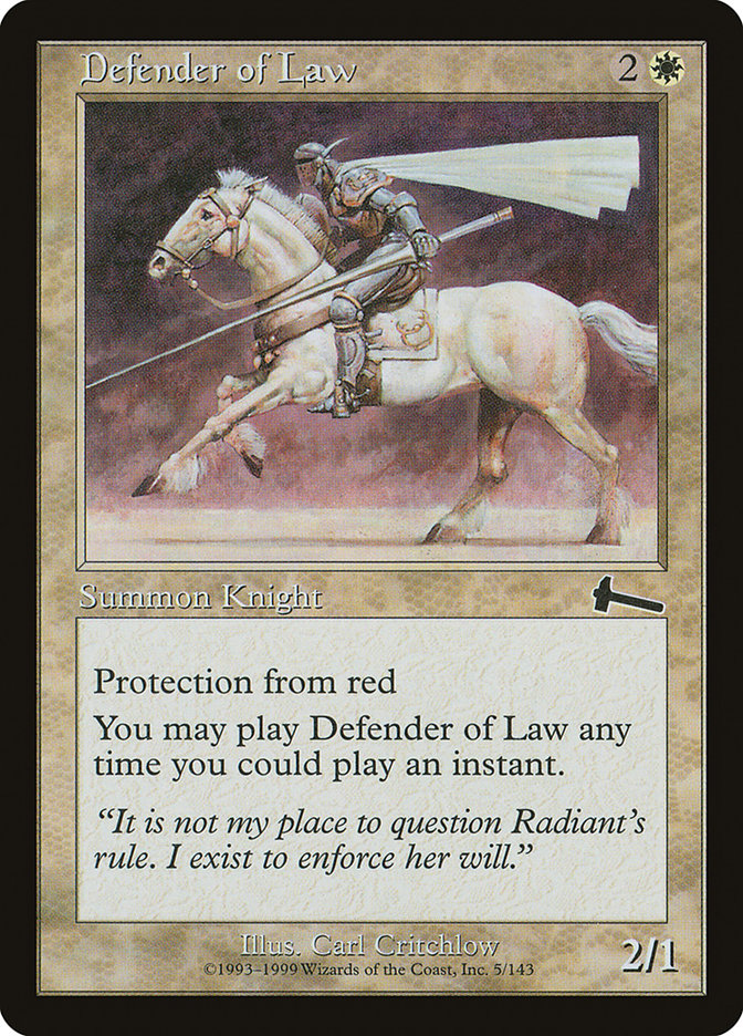 Defender of Law [Urza's Legacy] | Webway Games