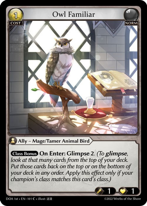 Owl Familiar (101) [Dawn of Ashes: 1st Edition] | Webway Games
