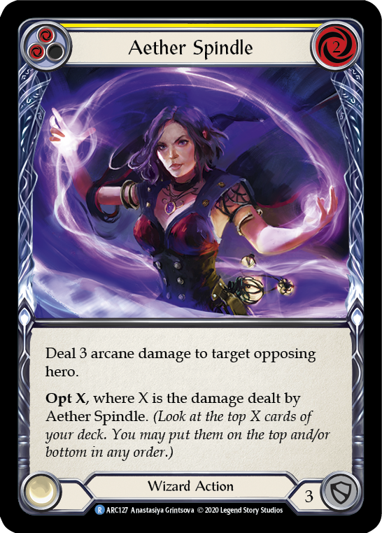 Aether Spindle (Yellow) [ARC127] Unlimited Normal | Webway Games