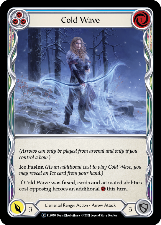 Cold Wave (Blue) [U-ELE040] Unlimited Rainbow Foil | Webway Games