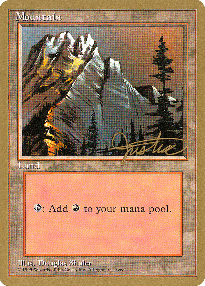 Mountain (mj373) (Mark Justice) [Pro Tour Collector Set] | Webway Games