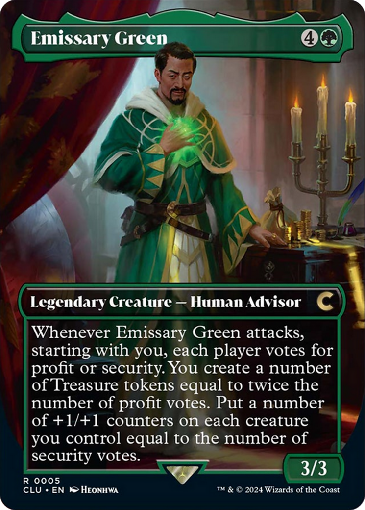 Emissary Green (Borderless) [Ravnica: Clue Edition] | Webway Games