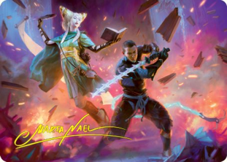 Explosive Entry Art Card (Gold-Stamped Signature) [Kamigawa: Neon Dynasty Art Series] | Webway Games
