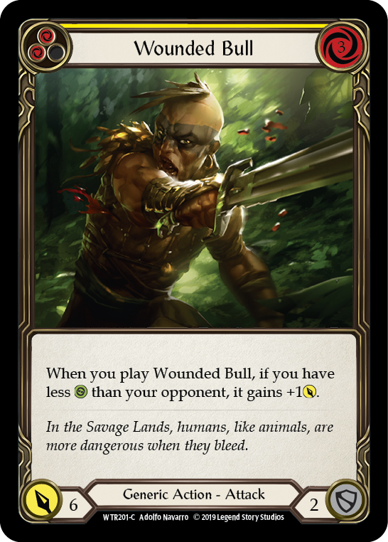 Wounded Bull (Yellow) [WTR201-C] Alpha Print Rainbow Foil | Webway Games