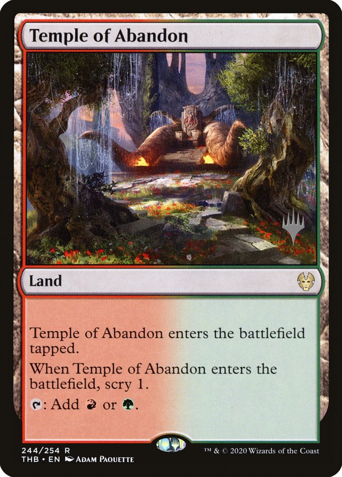 Temple of Abandon (Promo Pack) [Theros Beyond Death Promos] | Webway Games