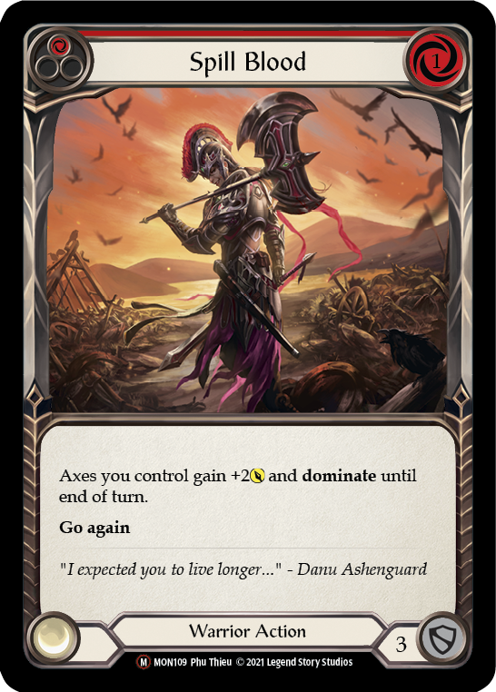 Spill Blood (Rainbow Foil) [U-MON109-RF] Unlimited Rainbow Foil | Webway Games
