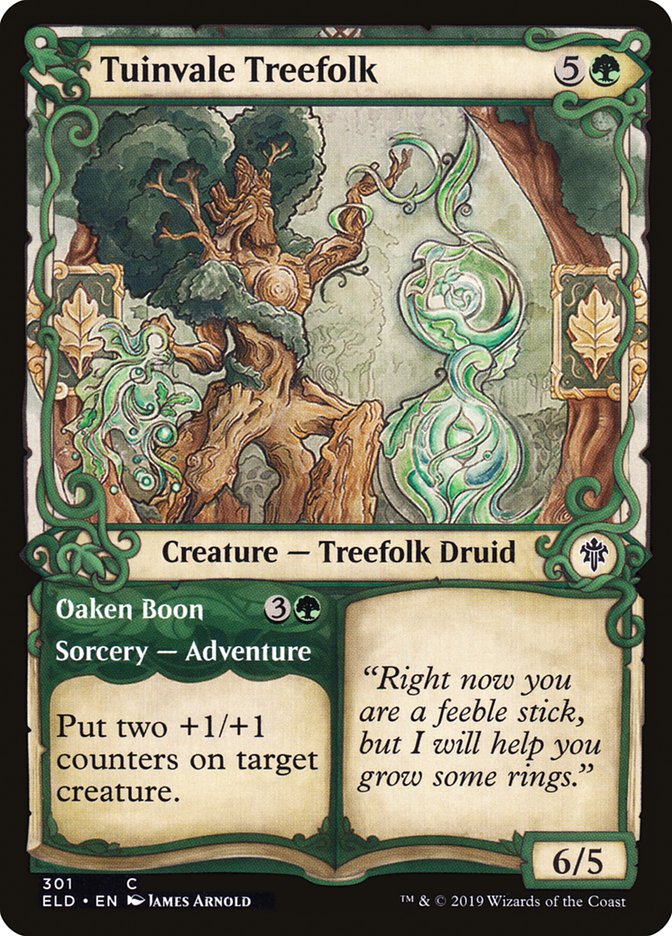 Tuinvale Treefolk // Oaken Boon (Showcase) [Throne of Eldraine] | Webway Games