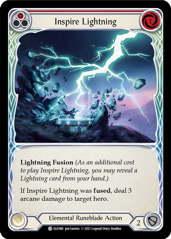 Inspire Lightning (Red) [ELE088] (Tales of Aria)  1st Edition Normal | Webway Games