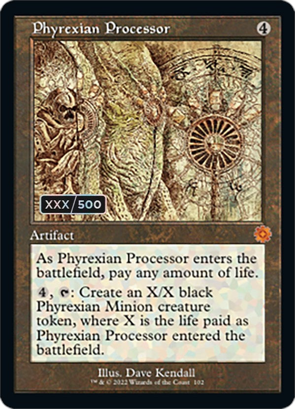 Phyrexian Processor (Retro Schematic) (Serial Numbered) [The Brothers' War Retro Artifacts] | Webway Games