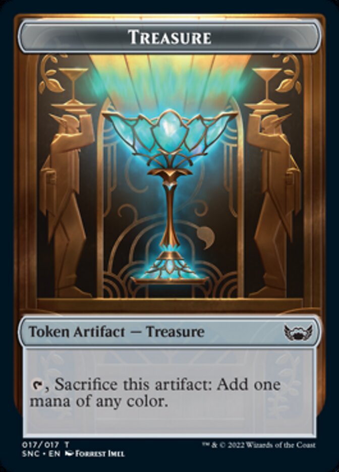 Treasure (017) // Angel Double-sided Token [Streets of New Capenna Tokens] | Webway Games