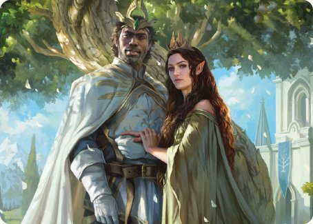 Aragorn and Arwen, Wed Art Card [The Lord of the Rings: Tales of Middle-earth Art Series] | Webway Games