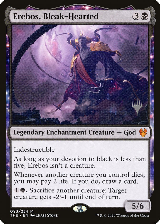 Erebos, Bleak-Hearted (Promo Pack) [Theros Beyond Death Promos] | Webway Games