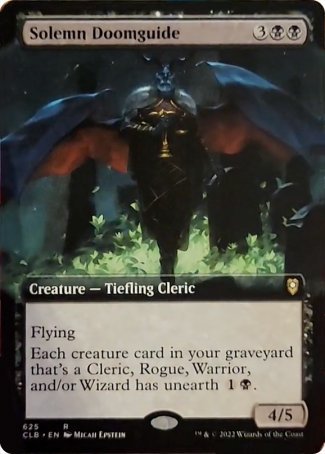 Solemn Doomguide (Extended Art) [Commander Legends: Battle for Baldur's Gate] | Webway Games