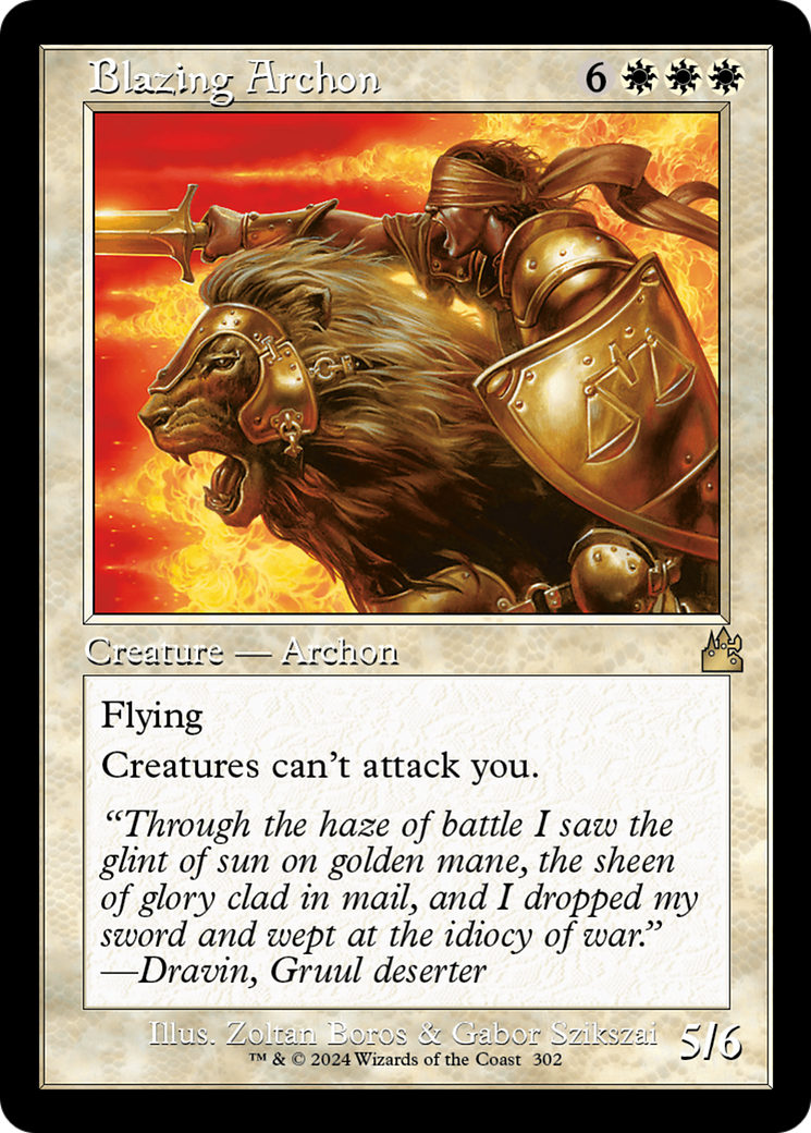 Blazing Archon (Retro Frame) [Ravnica Remastered] | Webway Games
