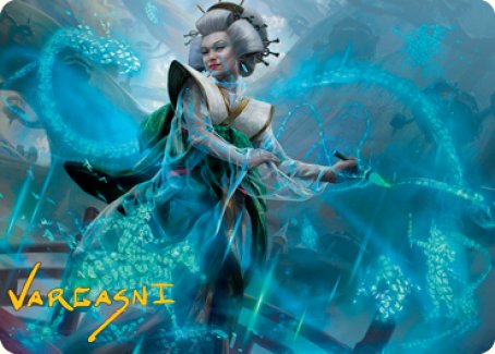 Bearer of Memory Art Card (Gold-Stamped Signature) [Kamigawa: Neon Dynasty Art Series] | Webway Games