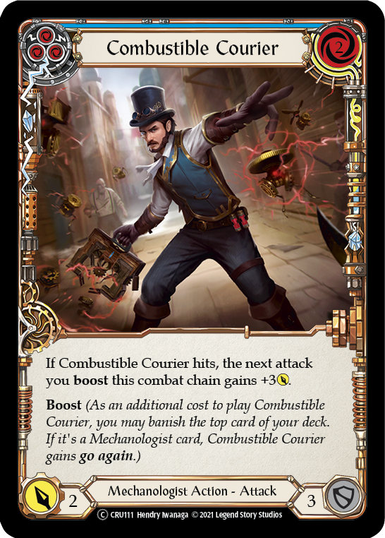 Combustible Courier (Blue) [CRU111] Unlimited Normal | Webway Games