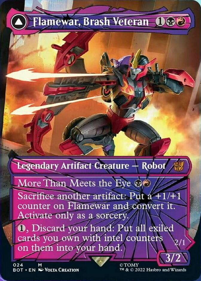 Flamewar, Brash Veteran // Flamewar, Streetwise Operative (Shattered Glass) [Universes Beyond: Transformers] | Webway Games