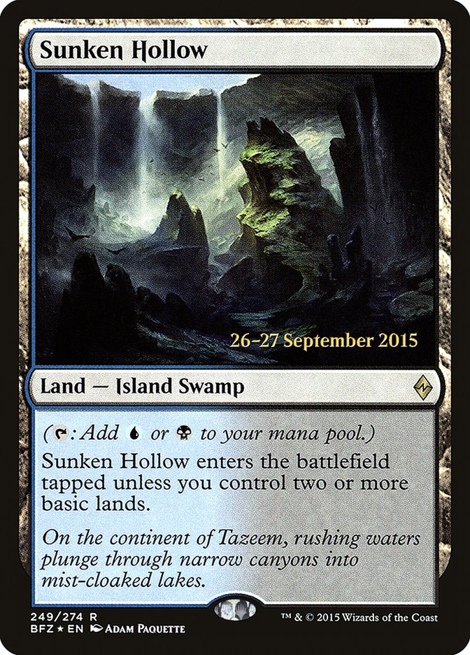 Sunken Hollow  (Prerelease) [Battle for Zendikar Prerelease Promos] | Webway Games
