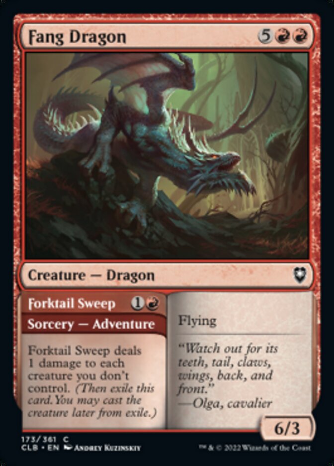 Fang Dragon // Forktail Sweep [Commander Legends: Battle for Baldur's Gate] | Webway Games