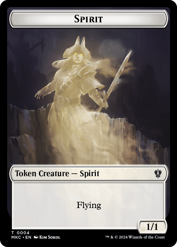 Spirit // Phyrexian Germ Double-Sided Token [Murders at Karlov Manor Commander Tokens] | Webway Games