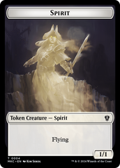 Spirit // Phyrexian Germ Double-Sided Token [Murders at Karlov Manor Commander Tokens] | Webway Games