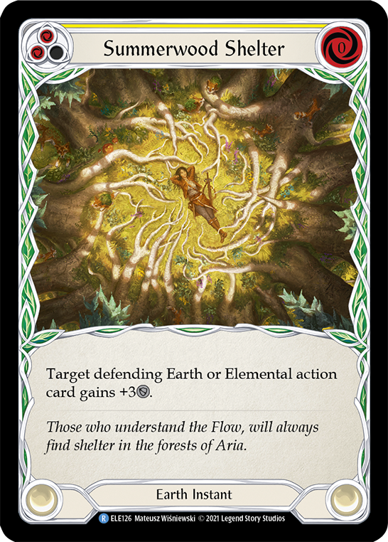 Summerwood Shelter (Yellow) [ELE126] (Tales of Aria)  1st Edition Normal | Webway Games