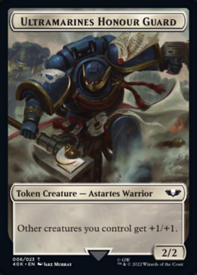 Soldier (003) // Ultramarines Honour Guard Double-sided Token (Surge Foil) [Universes Beyond: Warhammer 40,000 Tokens] | Webway Games