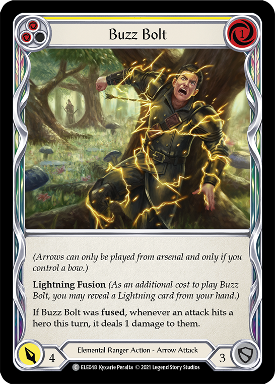 Buzz Bolt (Yellow) [ELE048] (Tales of Aria)  1st Edition Rainbow Foil | Webway Games